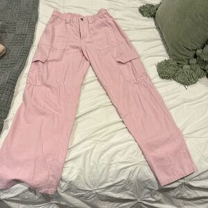 Pink cargo pants